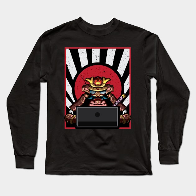 Programmer Samurai Long Sleeve T-Shirt by CreativeGiftShop